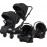 Prego 2223 İbiza Plus Travel Sistem Bebek Arabası Siyah