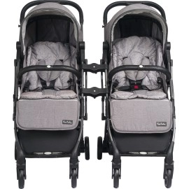 Pierre Cardin Vovo Birleşip Ayrılan ikiz Kabin Boy Bebek Arabası