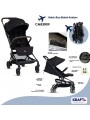 Kraft Carbon Kabin Boy Bebek Arabası Siyah Gold
