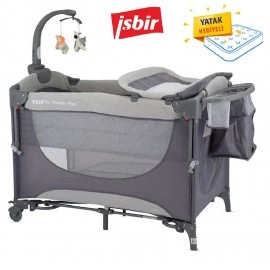 Kraft Denver Plus Anne Yanı Oyun Parkı 63x105 cm Açık Gri