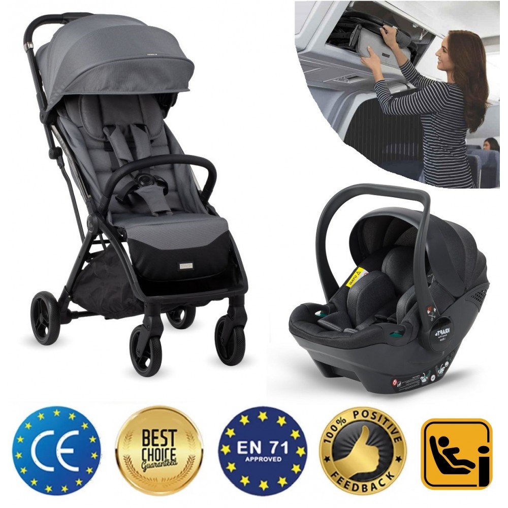 Kraft Flash Kabin Boy Travel Sistem Bebek Arabası Gri