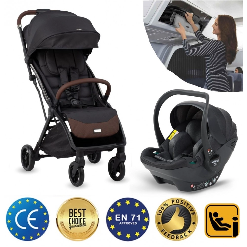 Kraft Flash Kabin Boy Travel Sistem Bebek Arabası Siyah