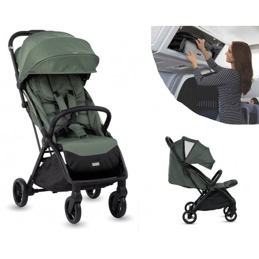 Kraft Flash Tek Elle Kapanıp Açılabilir Kabin Boy Bebek Arabası Yeşil