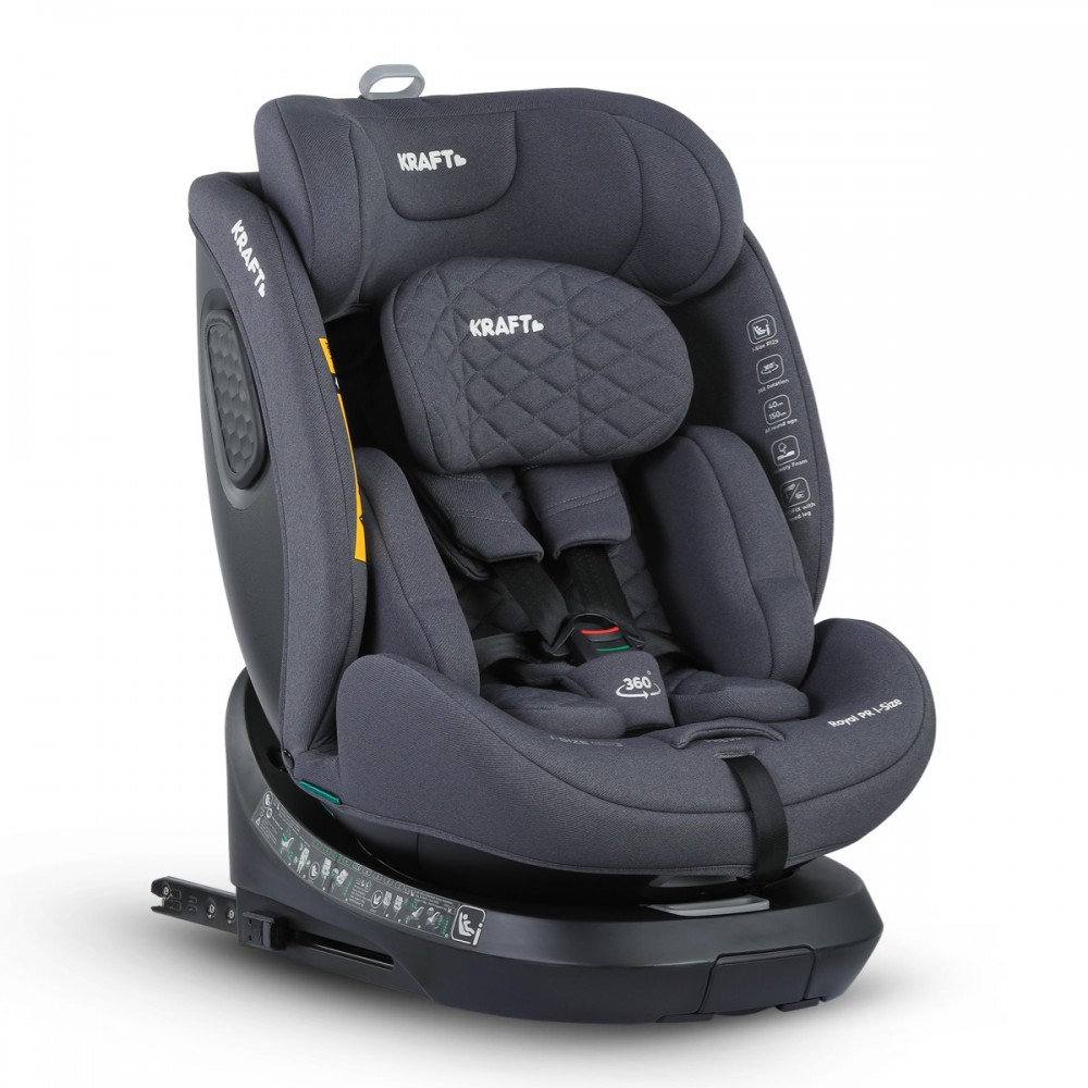 Kraft Royal PR i-size (40-150 cm) 0-36 Kg Oto Koltuğu Koyu Gri
