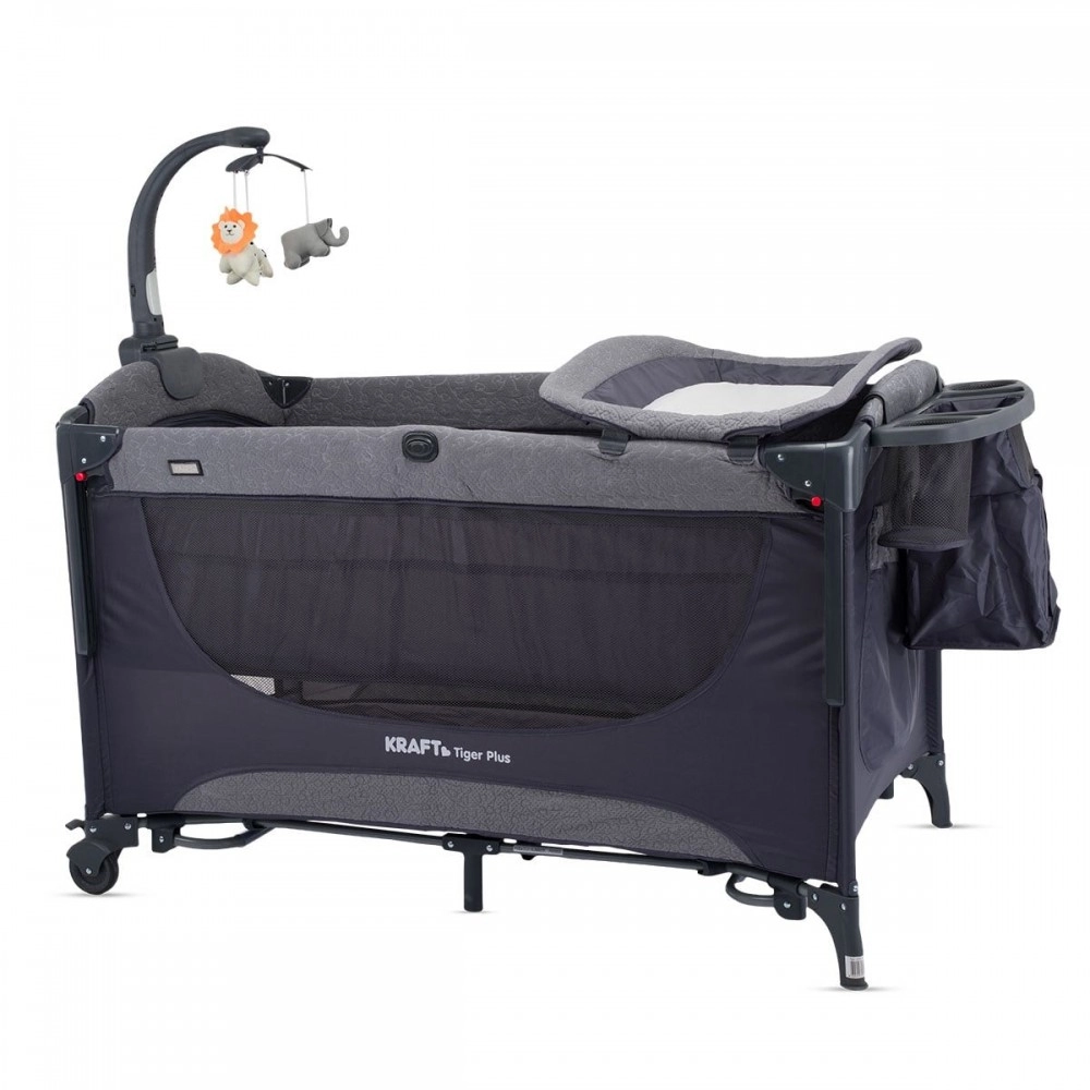 Kraft Tiger Plus Anne Yanı Oyun Parkı 70x120 cm Gri