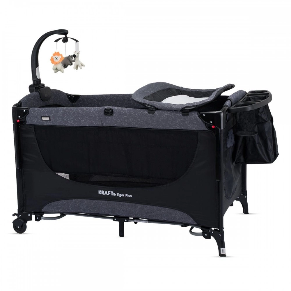 Kraft Tiger Plus Anne Yanı Oyun Parkı 70x120 cm Siyah