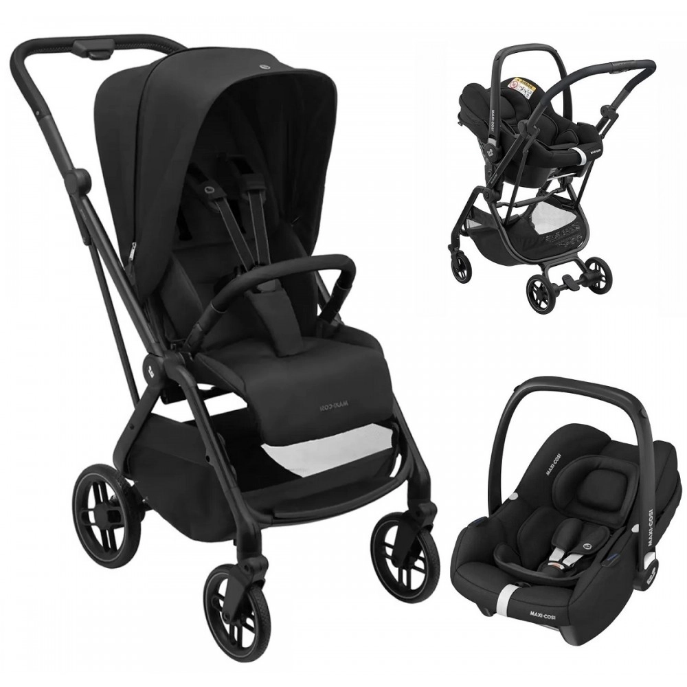 Maxi Cosi Leona2 Cabriofix I-Size Tek Elle Katlanabilen Çift Yönlü Seyahat Sistem Bebek Arabası Black Maxi Cosi Leona2 Cabriofix I-Size Tek Elle Katlanabilen Çift Yönlü Seyahat Sistem Bebek Arabası Black