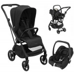 Maxi Cosi Leona2 Cabriofix I-Size Tek Elle Katlanabilen Çift Yönlü Seyahat Sistem Bebek Arabası Black