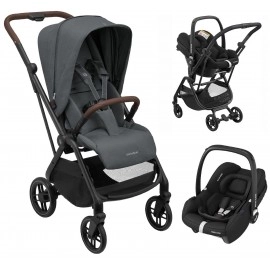 Maxi Cosi Leona2 Cabriofix I-Size Tek Elle Katlanabilen Çift Yönlü Seyahat Sistem Bebek Arabası Graphite