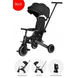 Merkür Bebe HAWK Ebeveyn Kontrollü Katlanabilir Bebek ve Çocuk Bisikleti Siyah