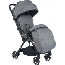Merkür Bebe Ruby Tek Tuşla Otomatik Katlanan Kabin Boy Travel Sistem Bebek Arabası Gri