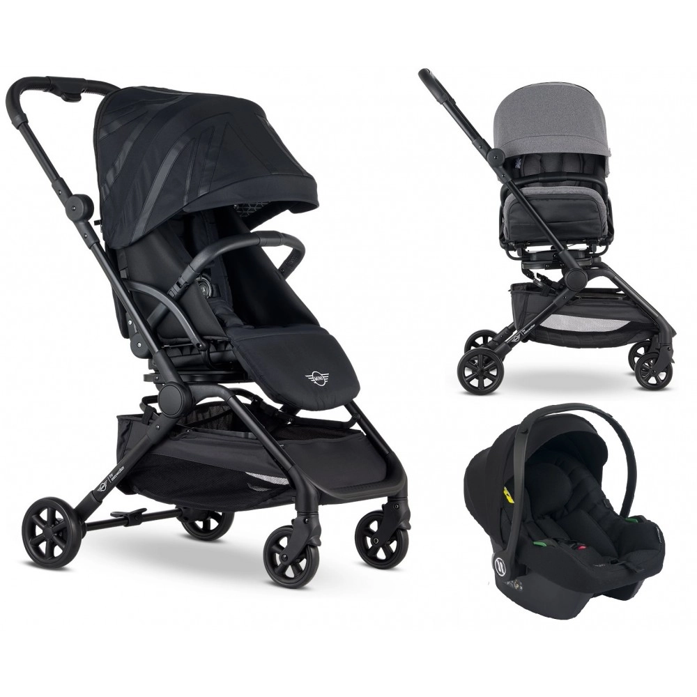 MINI by Easywalker Buggy TURN² Cosmo Travel Sistem Bebek Arabası Oxford Black