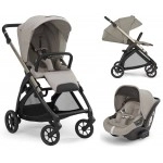 Inglesina Electa Tek El Tek Hamle ile Katlanıp Açılan Çift Yön Travel Sistem Bebek Arabası Battery Beige