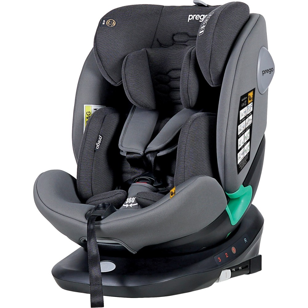 Prego Q9004 Tronfix i-Size 360 Dönebilir 0-36 Kg Oto Koltuğu Gri