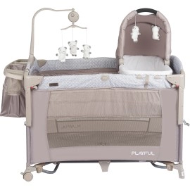 Prego Playful Anne Yanı Bebek Oyun Parkı Yatak Bej