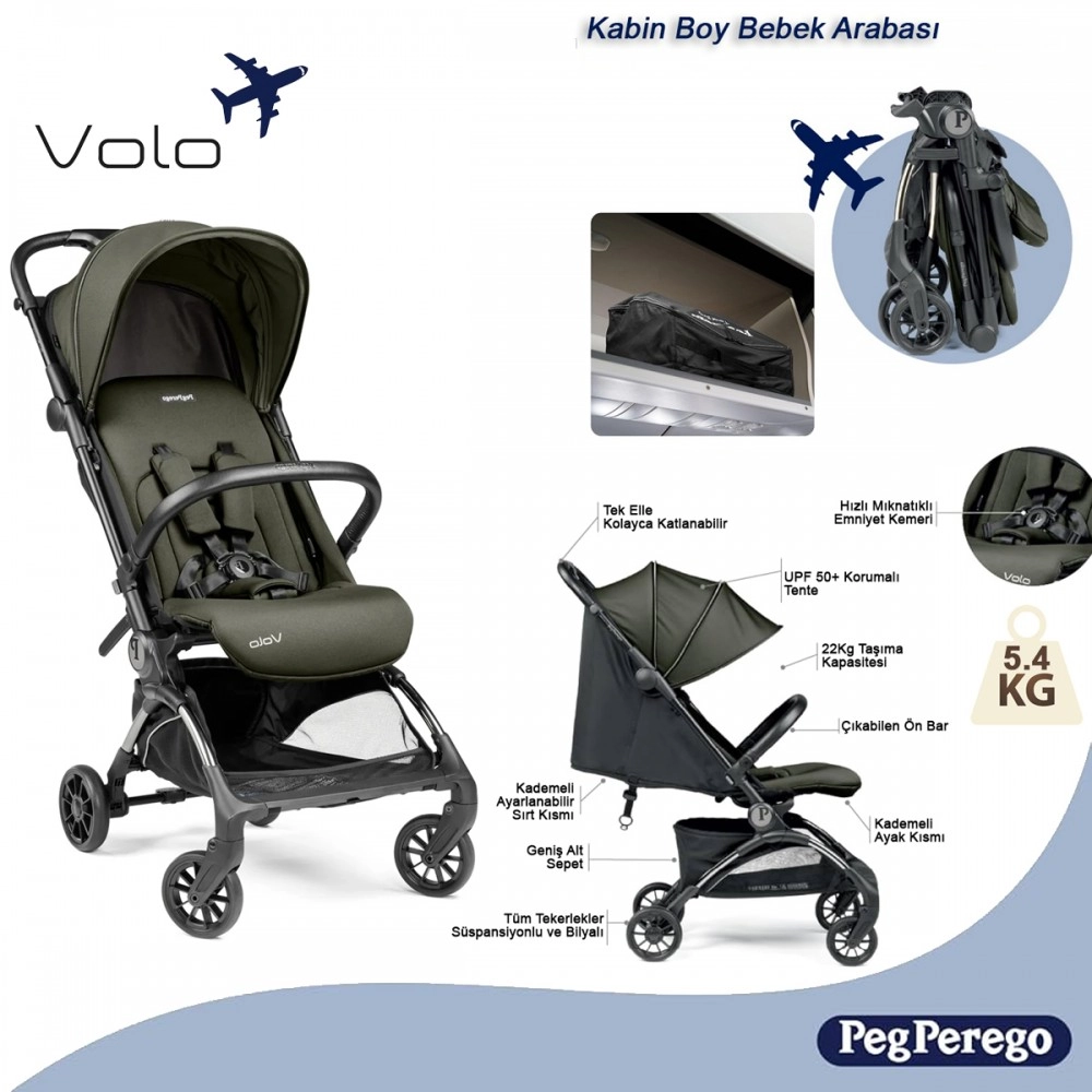 Peg Perego Volo Kabin Boy  Bebek Arabası Metal
