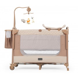 Pierre Cardin Luna Anne Yanı Park Yatak Oyun Parkı Yatak Hediyeli Kahve