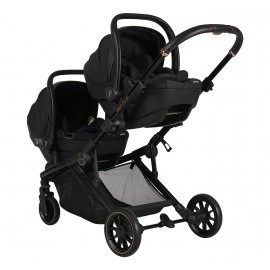 Prego İbiza Plus I-Size İkiz Travel Sistem Bebek Arabası Siyah 
