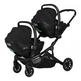 Prego İbiza Plus I-Size İkiz Travel Sistem Bebek Arabası Siyah 
