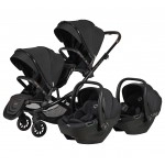 Prego İbiza Plus I-Size İkiz Travel Sistem Bebek Arabası Siyah 